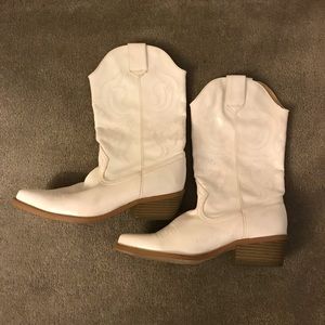 White cowboy boots